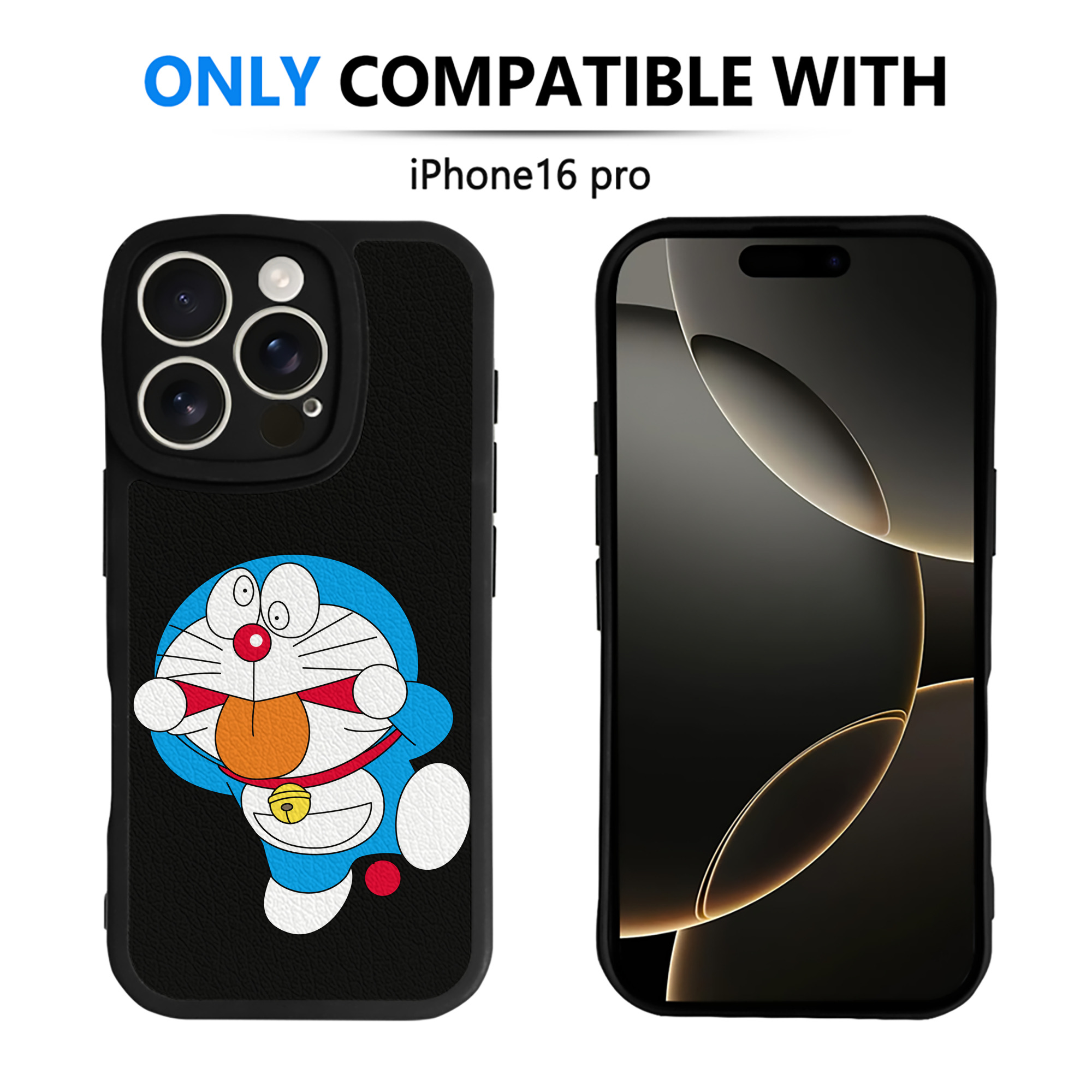 （画像用） ドラえもん Doraemon 【iPhone 16シリーズ対応】シリコンスマホケース（レザー調） 材質：シリコン